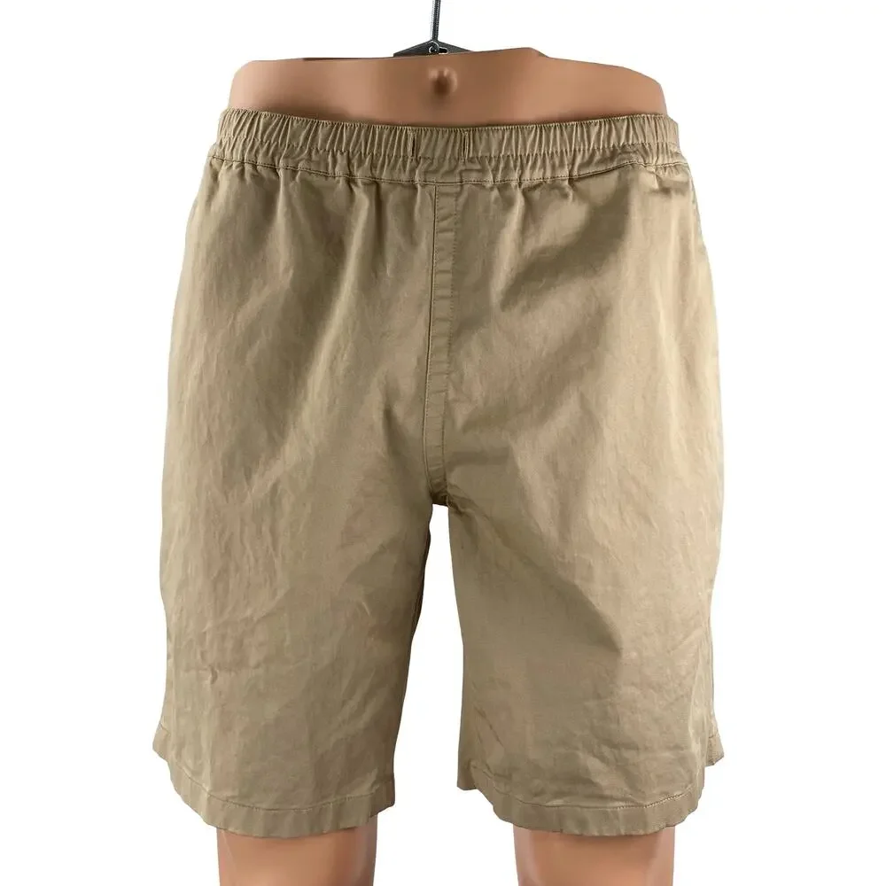 Sandro Men's Beige Khaki Tan Mid Rise Pull On Chino Bermuda Casual Shorts Sz 40